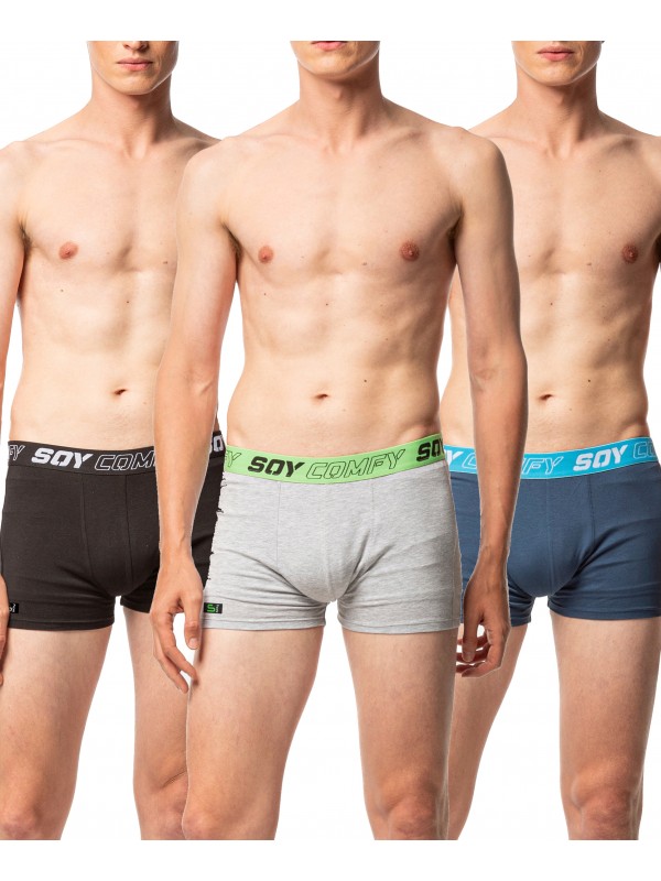 Pack de 3 boxer de punto en...