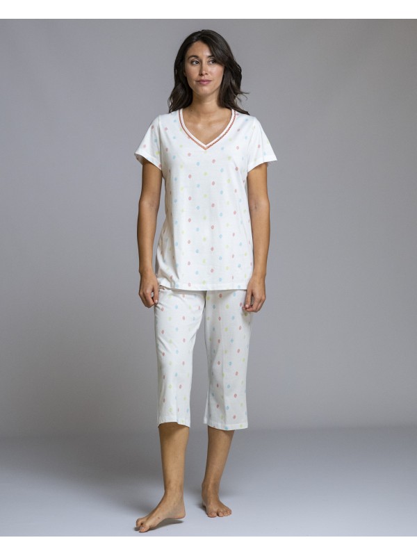 Pijama de mujer manga corta...