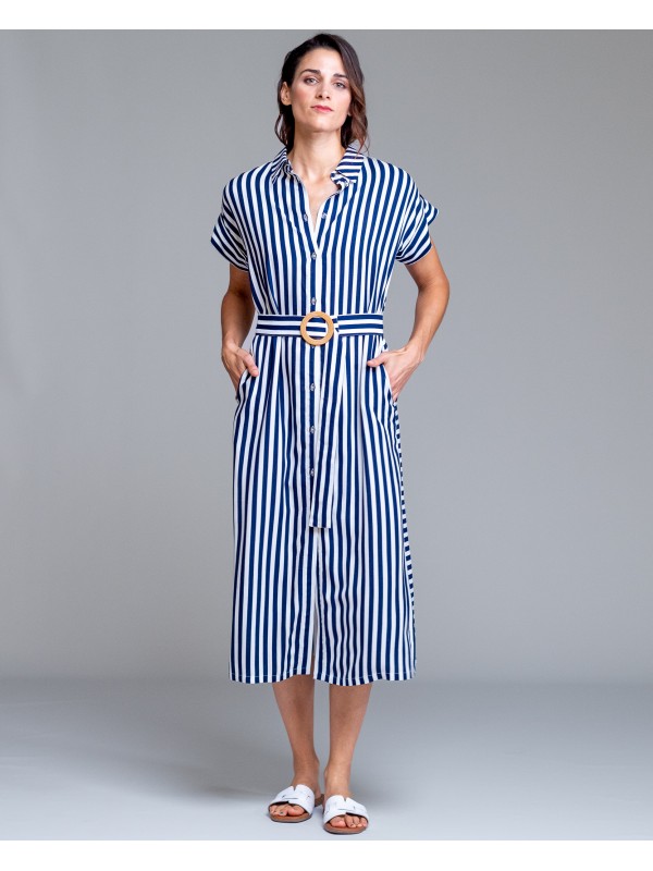 Vestido abierto de manga corta